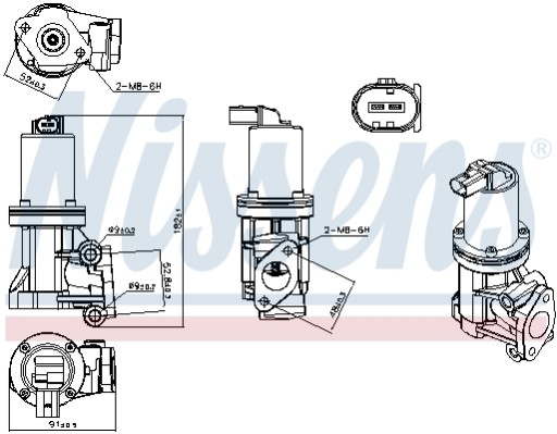 98307 NISSENS КЛАПАН EGR - 7