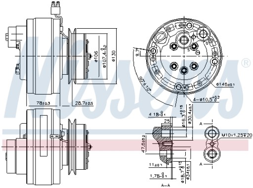 NISSENS 890368 Kompresor, klimatyzacja - 6