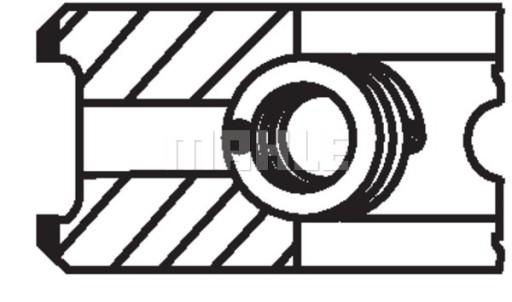 Pierścienie tłokowe MAHLE 681 RS 00105 0N0 - 3