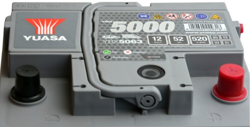 Yuasa YBX 5063 12V 52Ah 520A YBX5063 - 5