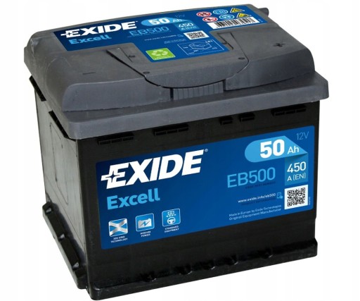 AKUMULATOR EXIDE EXCELL 50AH 450A ŚWIEŻY 50 AH - 1