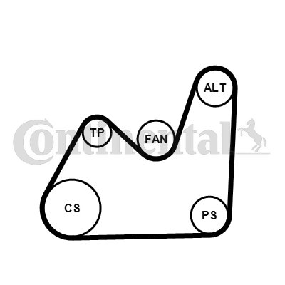 CONTI 5PK1432K1 комплект ремня AUDI A4 - 2