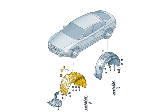 4g8821172d колісна арка права передня AUDI A7 SPORTBACK - 1