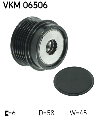 VKM 06506 SKF шків генератора підходить для: HYUNDAI ELANTRA V, I20 і, - 4