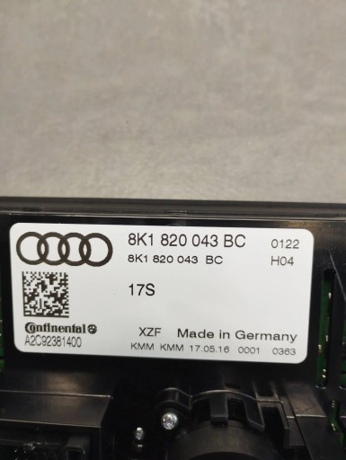 Audi A5 8T панель кондиціонера 8K1820043BC - 4