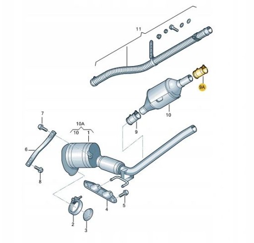 VAG OE 1k0253141m хомут муфта вихлопної труби ASO - 3