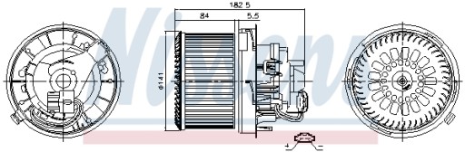 Wentylator nawiewu NISSENS 87261 + Gratis - 2