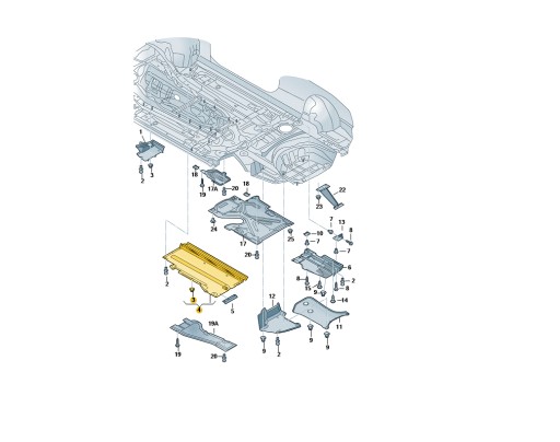 Накладка шасі ліва AUDI A4 B8 A5 S5 8K0825207C - 2