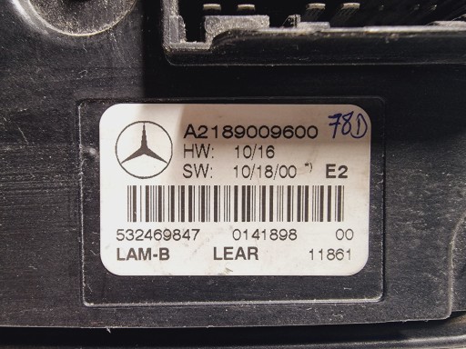 PRZETWORNICA XENON MERCEDES W246 W218 A2189009600 - 3