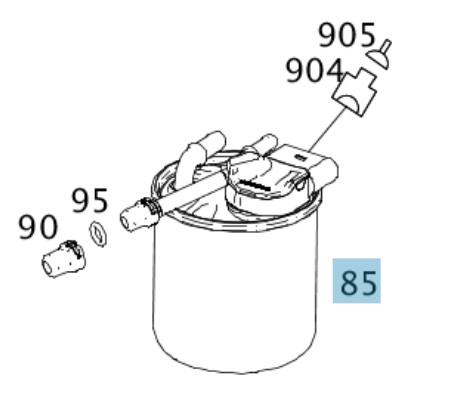 FILTR PALIWA MERCEDES ORYGINAŁ ASO W205 C250 - 2