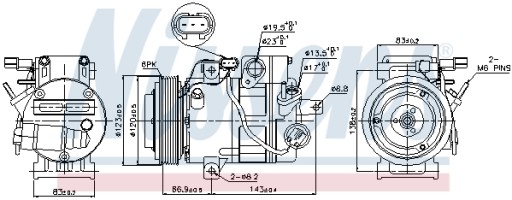 Kompresory klimatyzacji NISSENS 89304 - 2