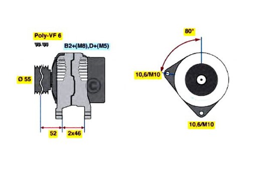 ГЕНЕРАТОР BOSCH 5702A0 5705ER 96408787 5702A1 - 2