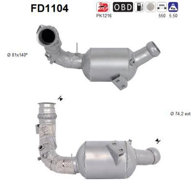 FD1104 AS ФІЛЬТР САЖІ FAP DPF MERCEDES - 2