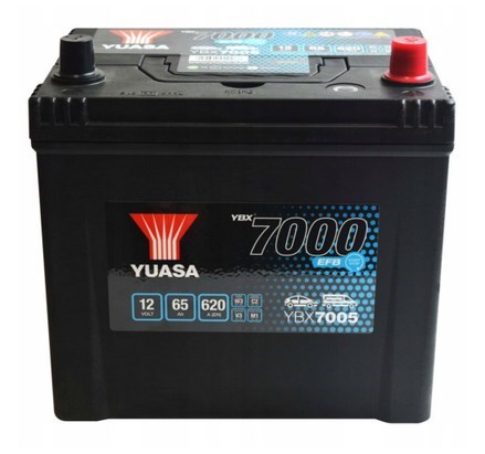 Акумулятор YUASA EFB 65AH 620A YBX7005 DOJ + WYM LDZ - 1