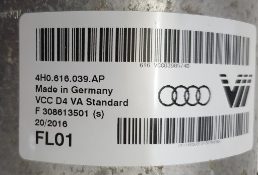 Передній правий амортизатор Audi A8 4h D4 4h0616039ap - 7
