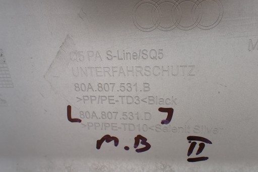 Спойлер переднього бампера для Audi Q5 II 80A LIFT 2020R-2024R S-LINE - 5