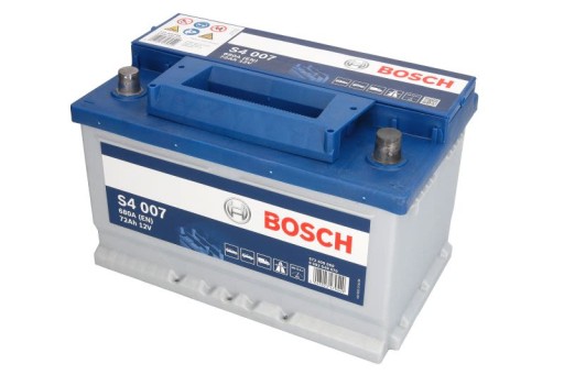 Akumulator BOSCH S4 007 (72Ah/680A, prawy +, B13) - 1