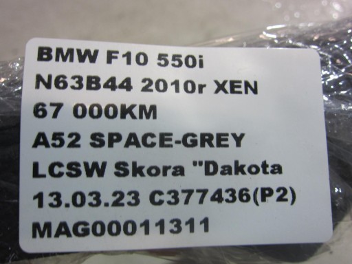 BMW F10 F11 UCHWYT RĄCZKA BOCZKA PRAWA 7225852 - 11