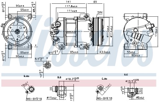 Компресори кондиціонера NISSENS 890211 + безкоштовно - 2