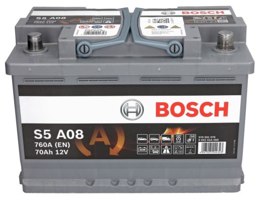 Akumulator BOSCH 12V 70Ah/760A START&STOP AGM - 10