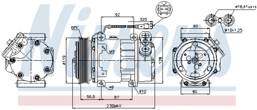 NISSENS KOMPRESOR KLIMAT. 89047 - 6