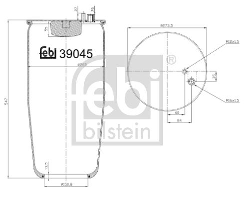 39045 FEBI BILSTEIN СИЛЬФОН ПОДУШКА ПІДВІСКИ - 2