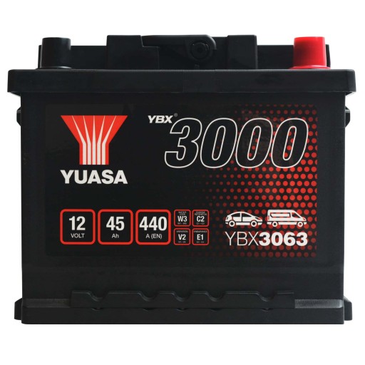 Yuasa YBX3063 12V 45Ah 425A YBX 3063 - 1