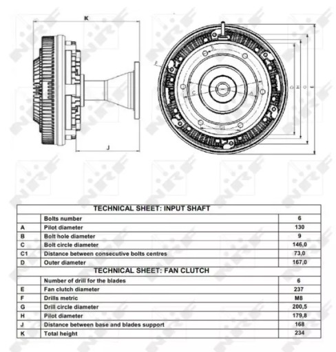 Муфта вентилятора радиатора (количество контактов: 5, - 5