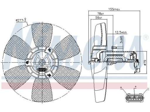 Вентилятор охолодження двигуна NISSENS 85679 - 3