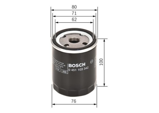 Bosch 0 451 103 342 масляний фільтр - 6