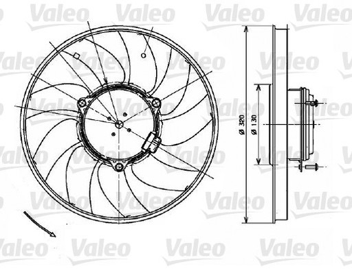 VALEO 696083 ВЕНТИЛЯТОР VW CRAFTER 30-35 - 2