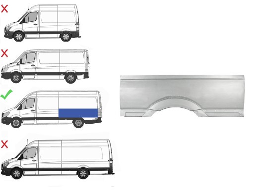 VW CRAFTER 2005-2017 РЕМОНТ ЗАДНЬОГО КРИЛА - 1