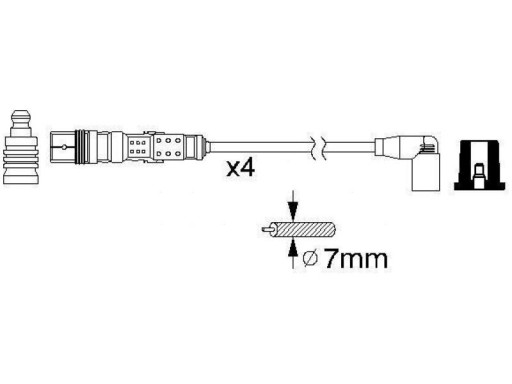 PRZEWODY ZAPŁONOWE VW GOLF IV 1.6 00-06 - 2