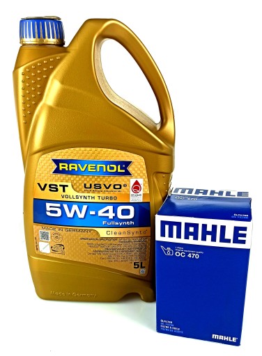 OLEJ RAVENOL VST 5W40 5L+FILTR OLEJU AUDI A4 B6 VW - 1