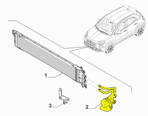 Przewód chłodnicy skrzyni Fiat 500X Renegade 1.4 - 1