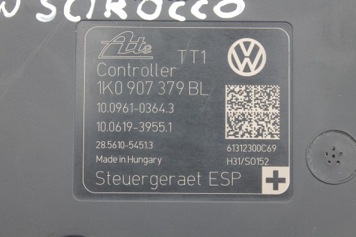 VW SCIROCCO 13r POMPA ABS 1K0614517DP 1K0907379BL - 2