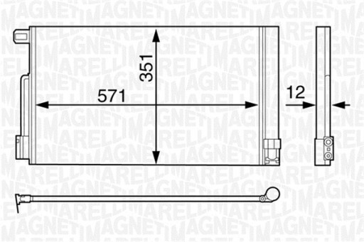 Конденсатори кондиціонера MAGNETI MARELLI 350203611000 - 2