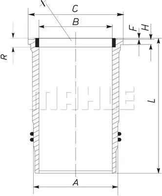 TULEJA CYLINDRA MB MAHLE - 2