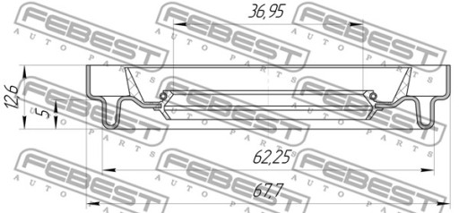 FEBEST ГЕРМЕТИК ПІВОСІ MAZDA 3 BK 2003-2006 EU - 2