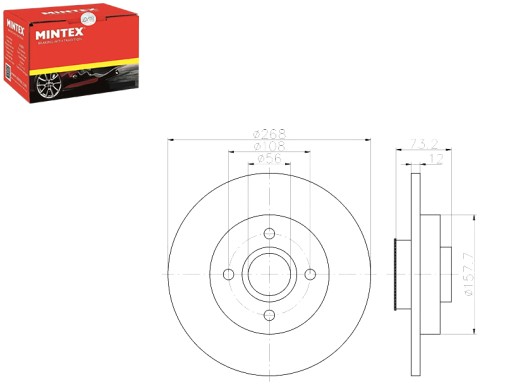 MINTEX гальмівні диски MINTEX 424945 424946 - 1