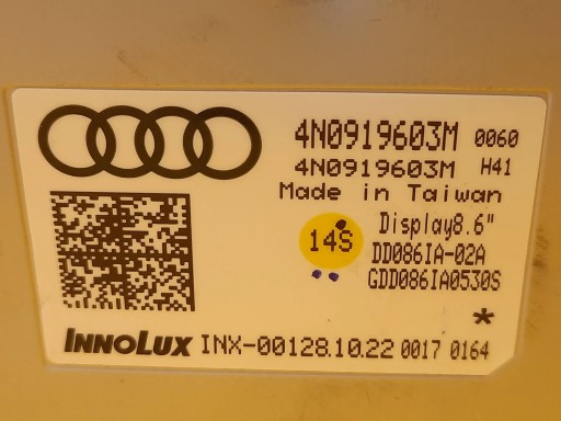 Audi A8 D5 Q7 Q8 экран дисплей 4N0919603M - 5