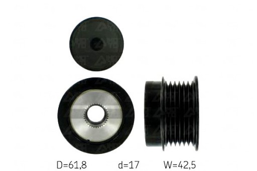 Шків генератора VKM 03505 SKF - 12