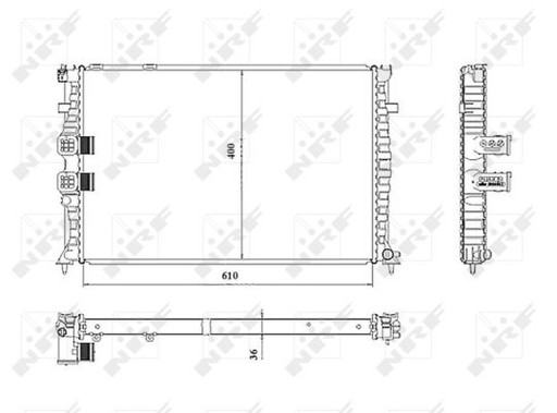 CHŁODNICA WODY 50468 NRF CITROEN XANTIA (X1_, X2_) - 5