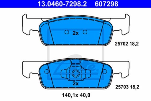 TARCZE KLOCKI PRZOD ATE SMART FORTWO COUPE - 2