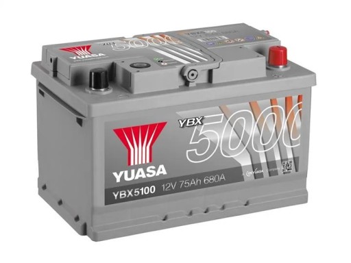 Akumulator Yuasa YBX5000 Silver 12V 75AH 680A R+ - 1