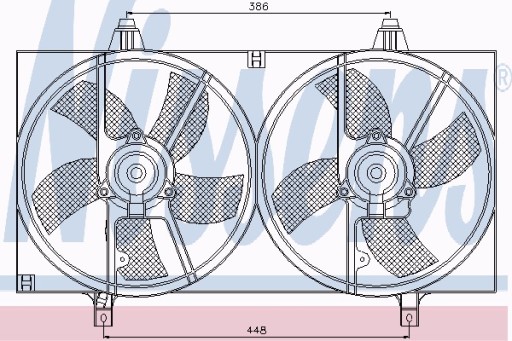 Вентилятор радіатора NISSAN ALMERA N16 00-1. 5 і 1 - 1