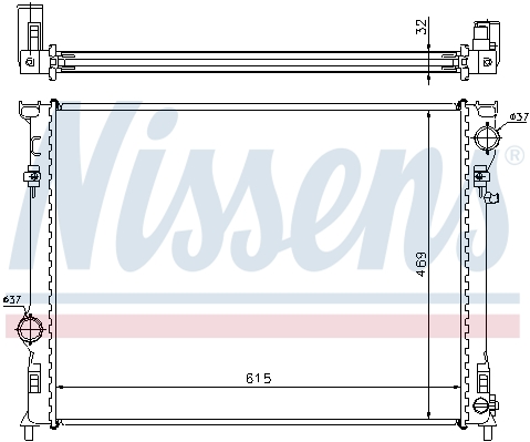 Радіатор NISSENS 61014a + безкоштовно - 2