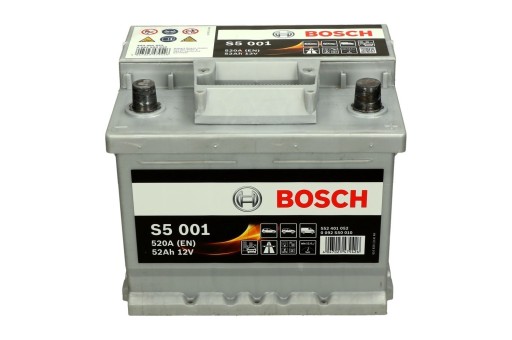 AKUMULATOR 52AH 520A SILVER S5 P+ BOSCH - 9