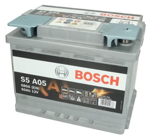 Акумулятор 60Ah 680A SILVER S5 AGM P + BOSCH - 2