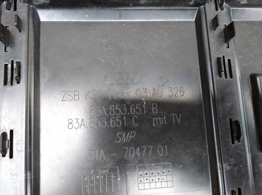 Atrapa zderzaka grill Audi Q3 II S-LINE 83A853651B - 10